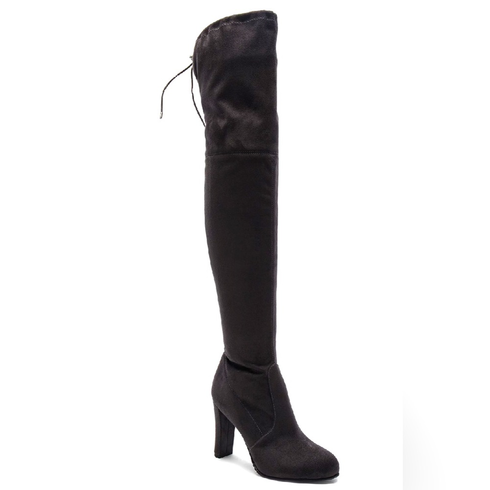 Sam Edelman Kent Heeled Over-the-Knee Boot In Black Suede, Size 6.5
